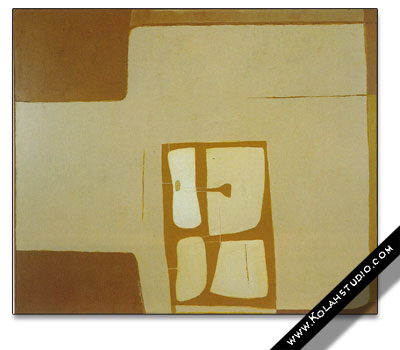 Luise Hernandez Cruz | composition with Ochre Shapes 1976