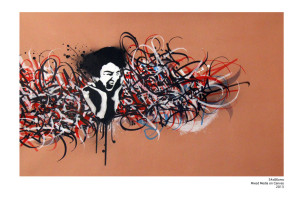 Calligraffiti on canvas