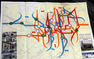 Calligraffiti on Metro Map